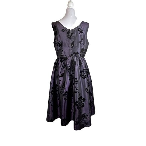 ModCloth Cocktail Dress Womens Size L Purple Wrap Flare Crinoline Party Silky - Picture 3 of 11
